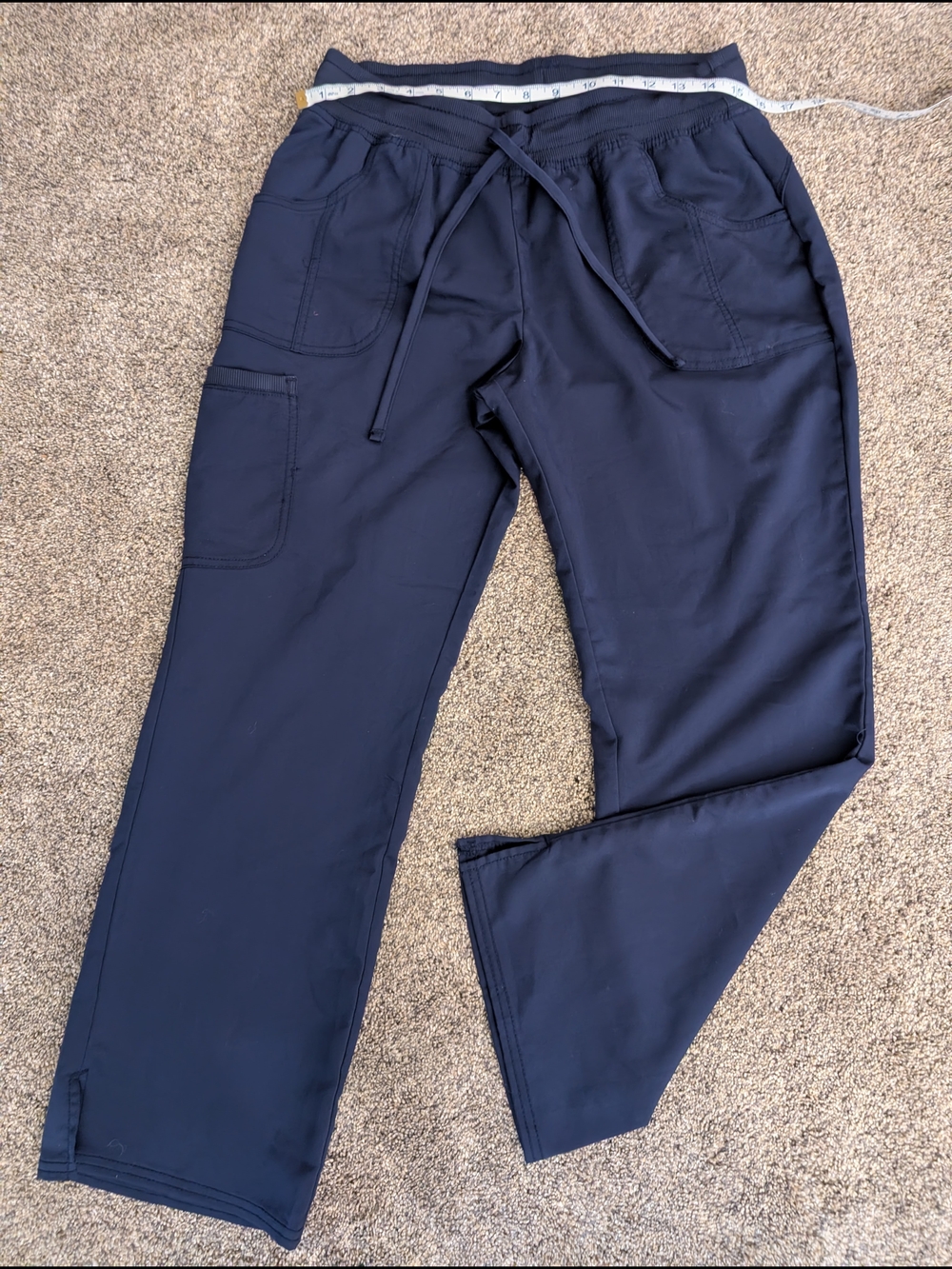 Women's Scrubstar Navy Drawstring Utility Jogger Scrub Pants Size Medium Petite